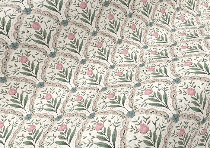 Adelaide, Bloom Spray Rosies Pink - Twist&Fit Roller Blind - Image 4
